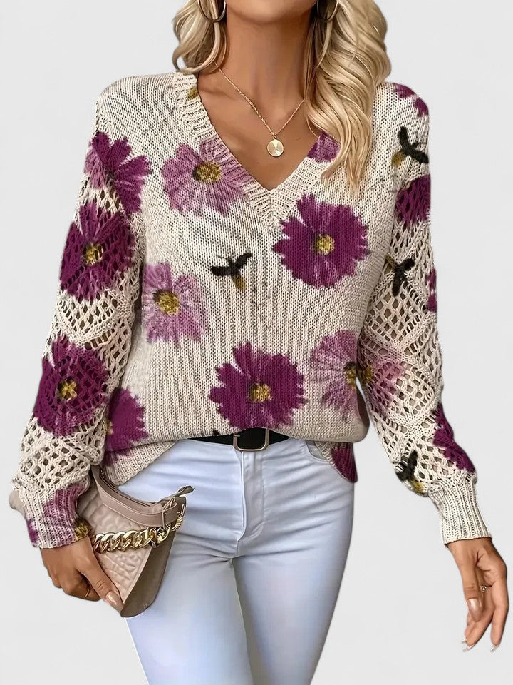 Hayden Trista™ | Elegant Floral Pullover