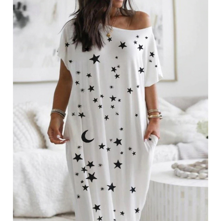 LUNARI™ - Loose Fit Round Neck Sleep Nightdress
