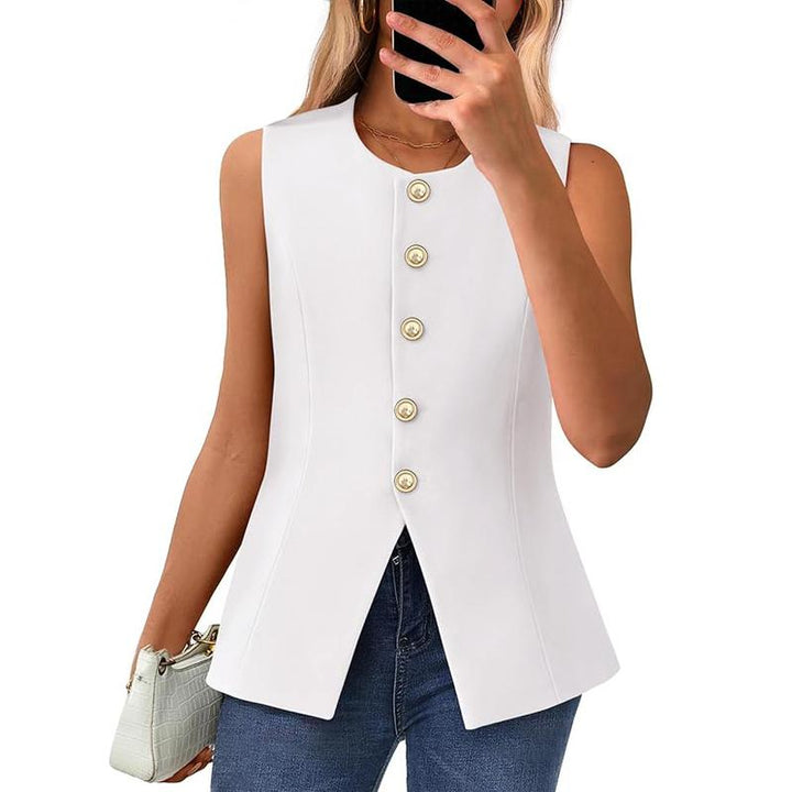 CORAZON™ – Chic Sleeveless Button-Down Vest