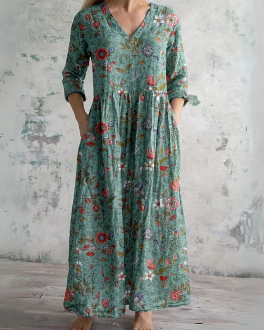 Seraphine™| Vintage Floral Maxi Dress