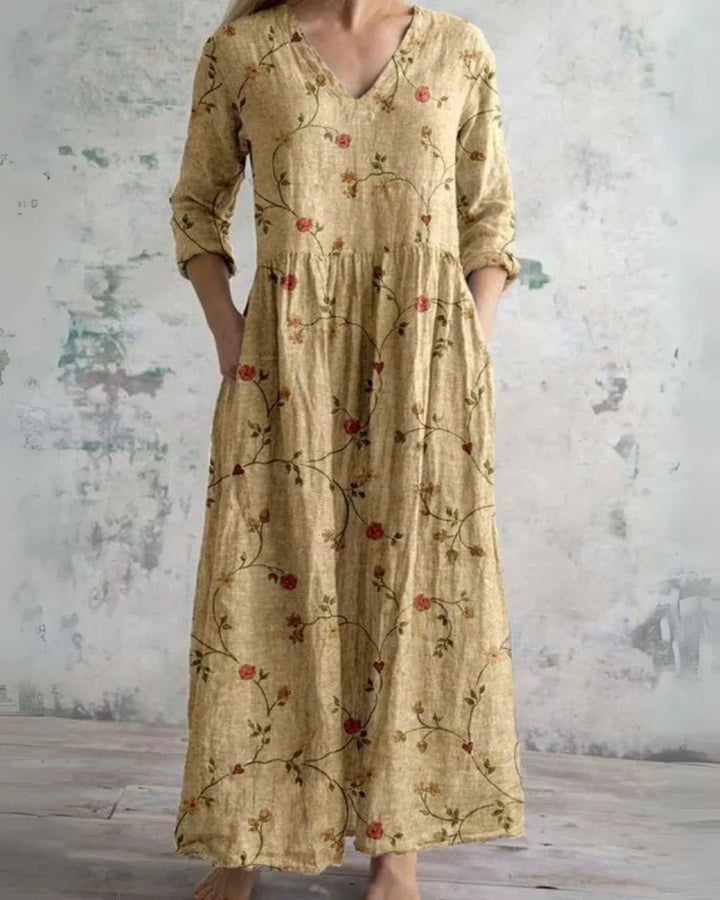 Seraphine™| Vintage Floral Maxi Dress