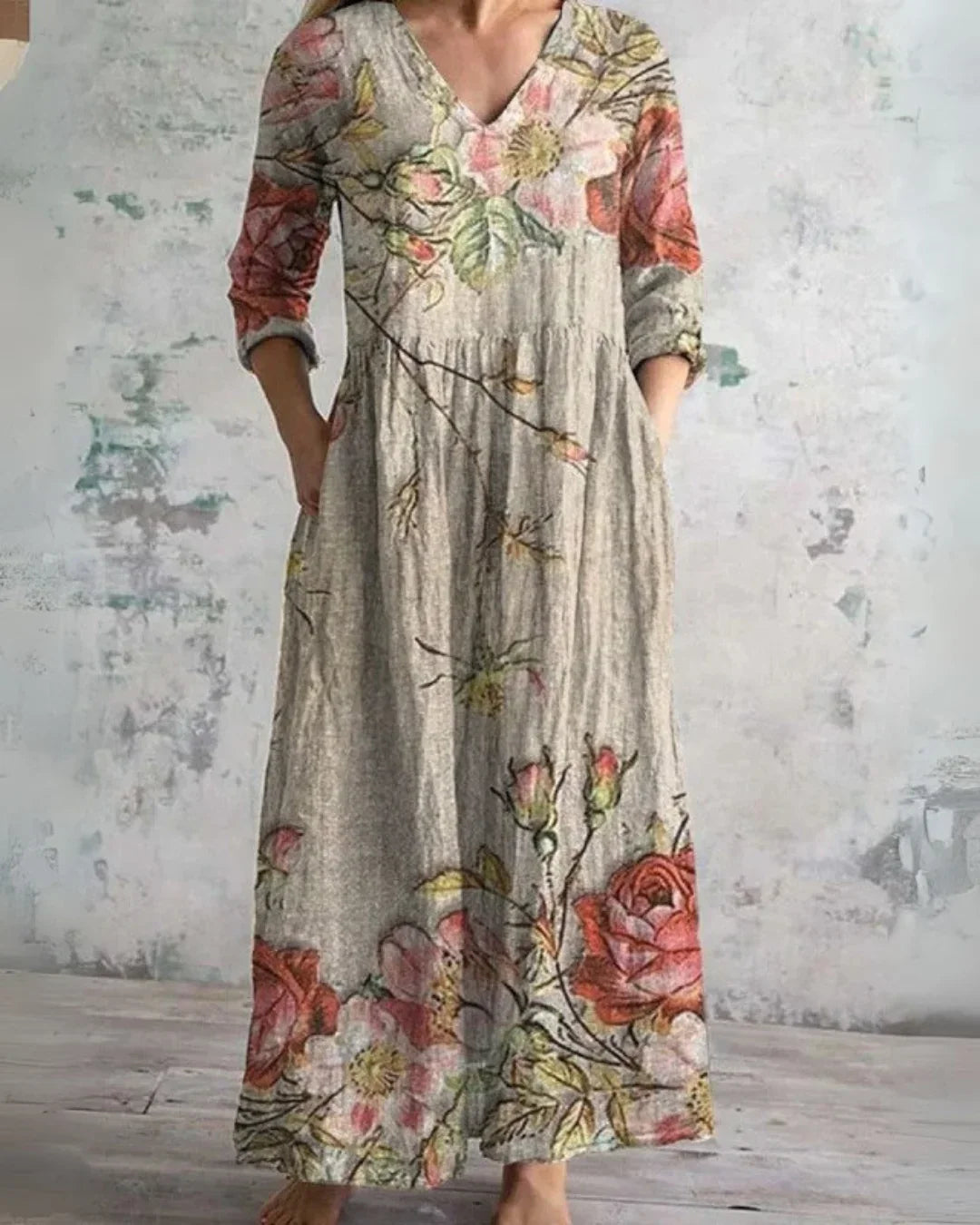 Seraphine™| Vintage Floral Maxi Dress