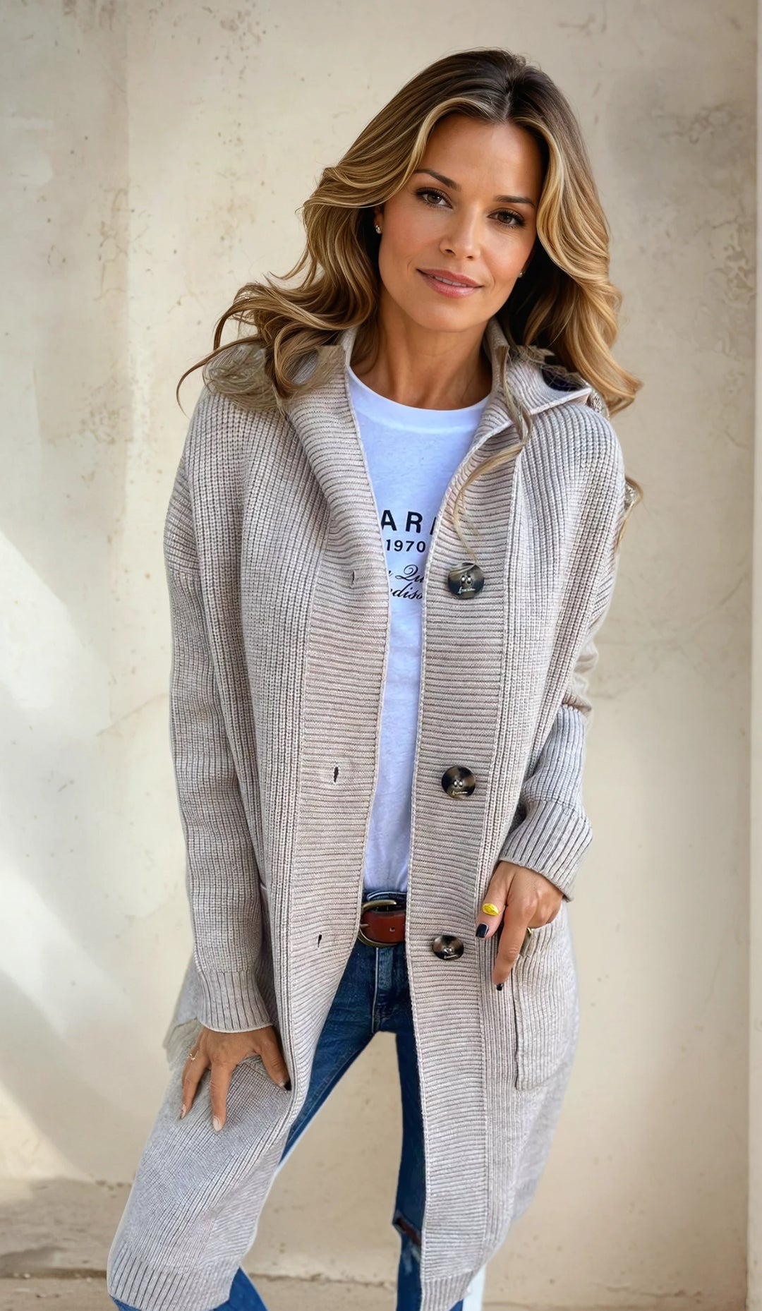 ASARA - Elegant Knit Cardigan