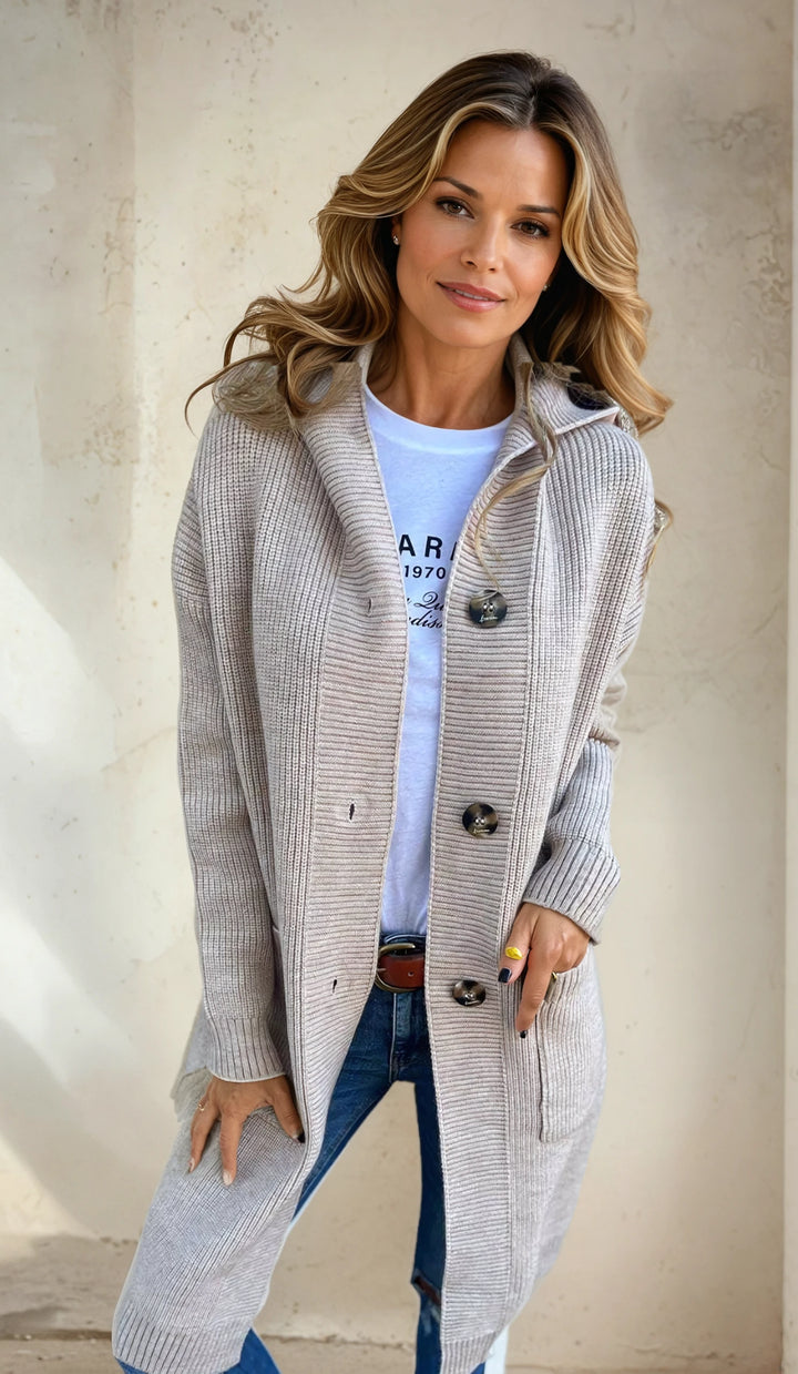 ASARA - Elegant Knit Cardigan