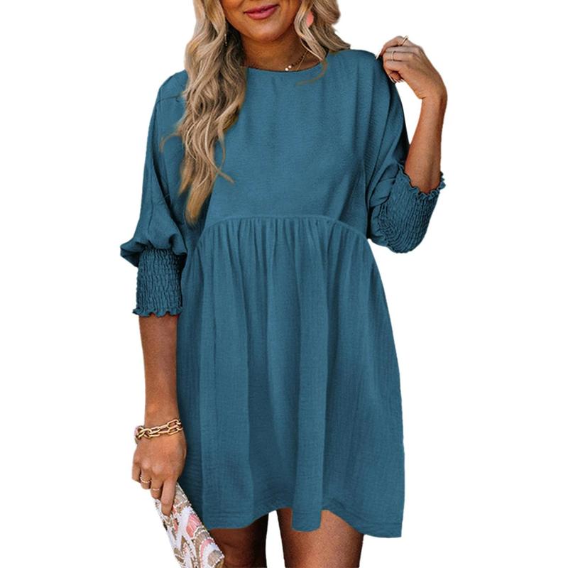 MIRASOL™ – Casual Crew Neck Loose Fit Mini Dress