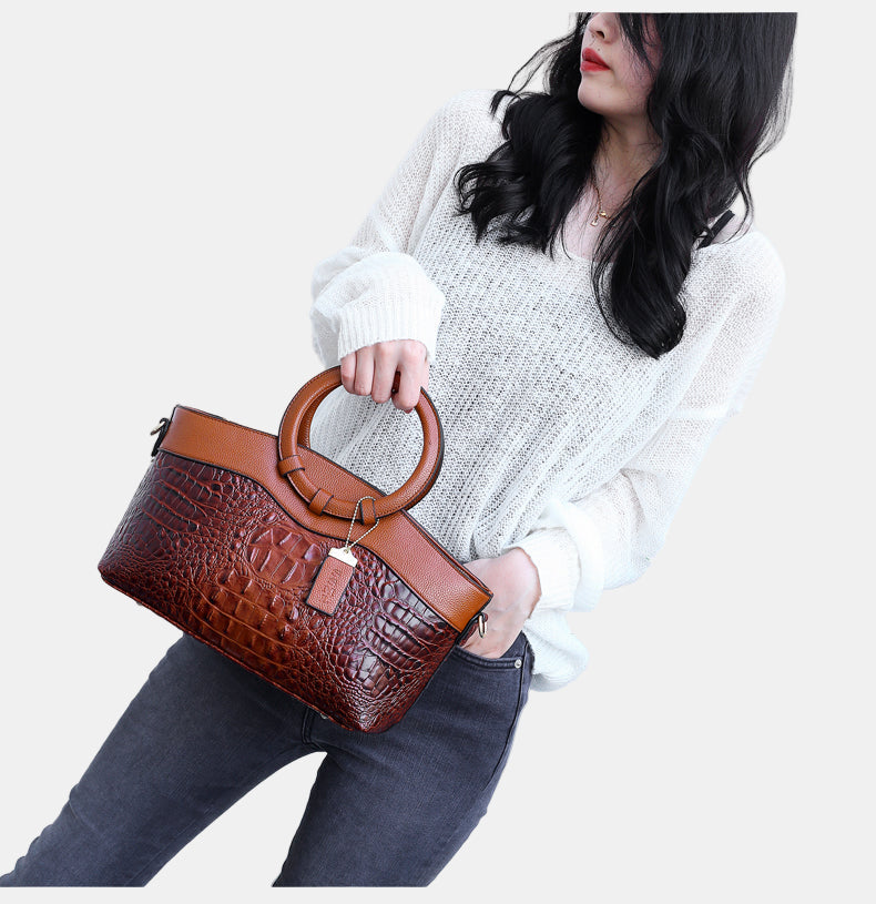 JAYE | STYLISH CROCODILE PATTERN HANDBAG