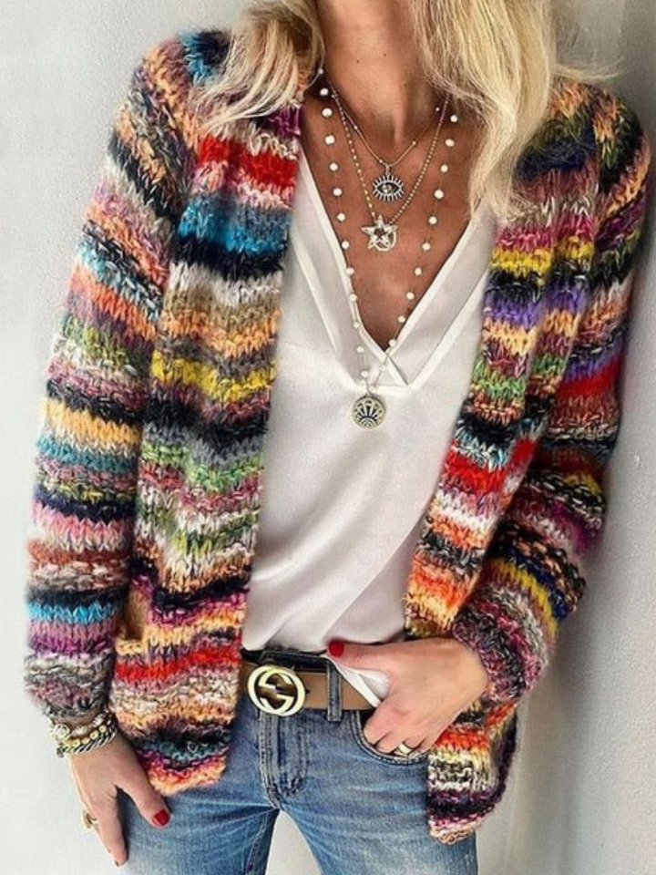 Elena | Multicolor Knit Cardigan