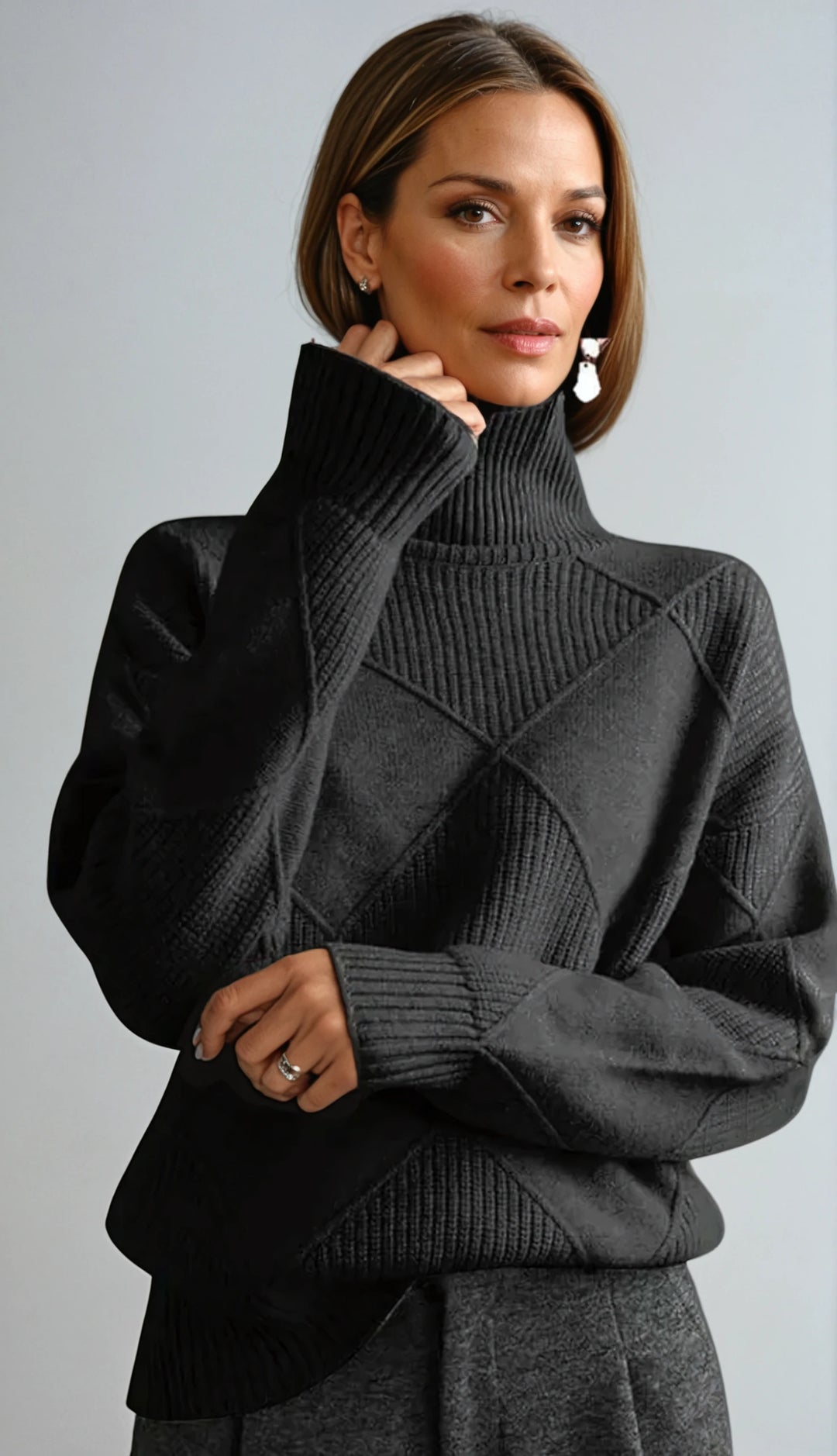 Tiffany | Geometric Knit Sweater