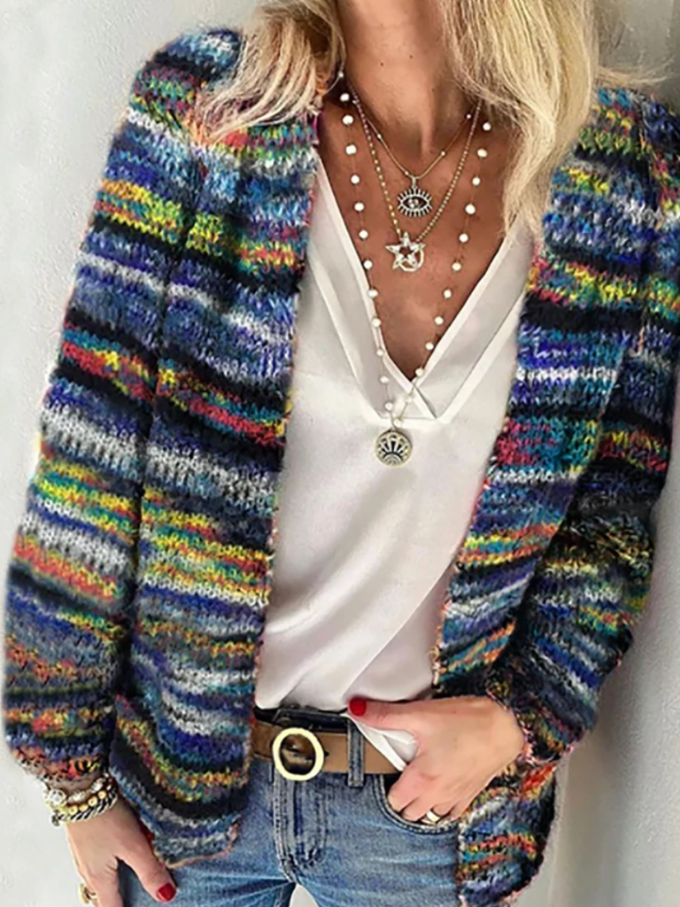 Elena | Multicolor Knit Cardigan