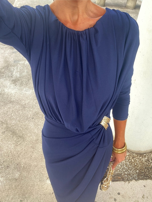 Almodovar Dress Navy Blue